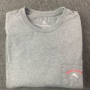 Tommy Bahama Mens 109% Cotton S/S Crew Mechanic Graphic T-Shirt Sz L Gray